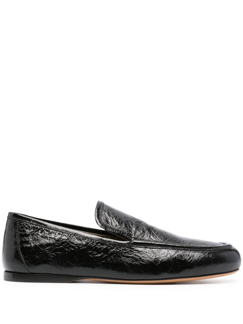 KHAITE The Alessia crinkled loafers - Black