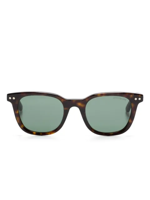 Montblanc tortoiseshell square-frame sunglasses