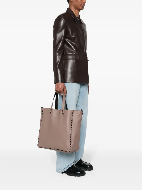Valentino Garavani ロックスタッズ ハンドバッグ | ブラウン