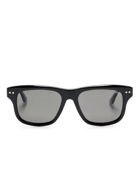 Montblanc lentes del sol con armazón cuadrada y logo grabado