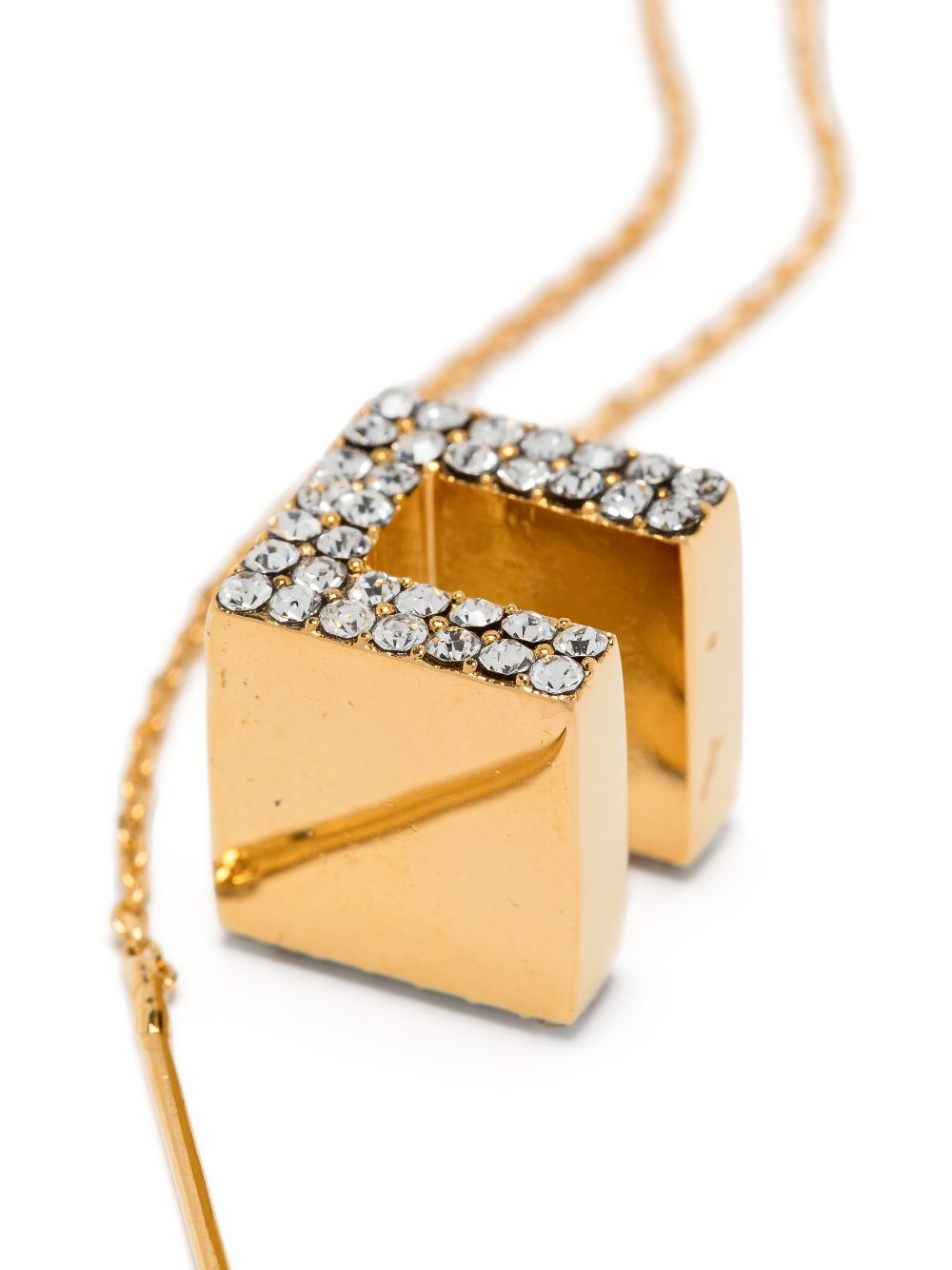 Shop Elisabetta Franchi Logo-pendant Dangle Earrings In Gold