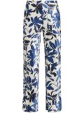 Shona Joy Magnolia-print silk trousers - White