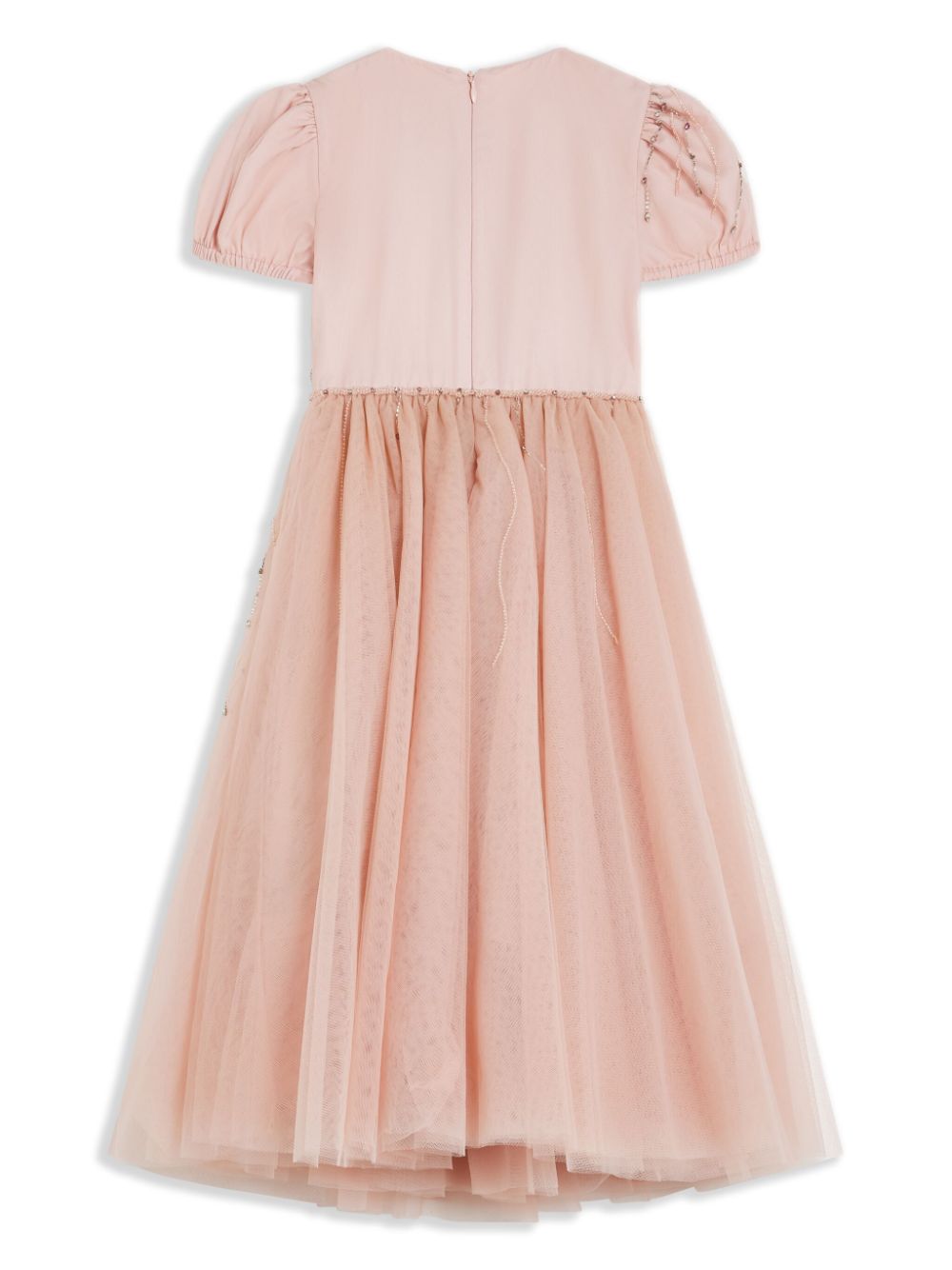 Shop Eirene Bead-embellished Tulle Dress In Pink