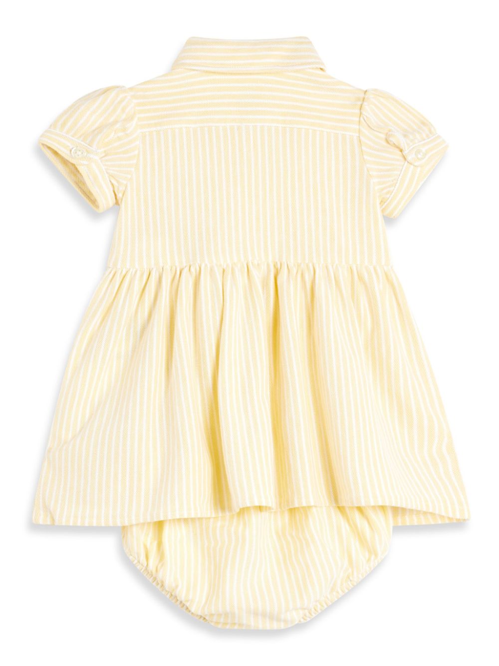 Shop Ralph Lauren Polo Pony Striped Dress In Yellow