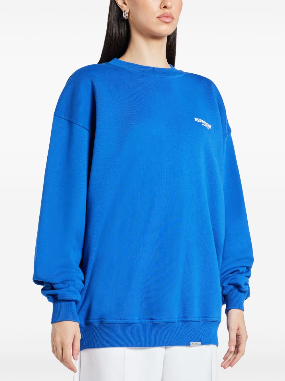 Shop Represent Owners Club Cotton Sweatshirt In Blue