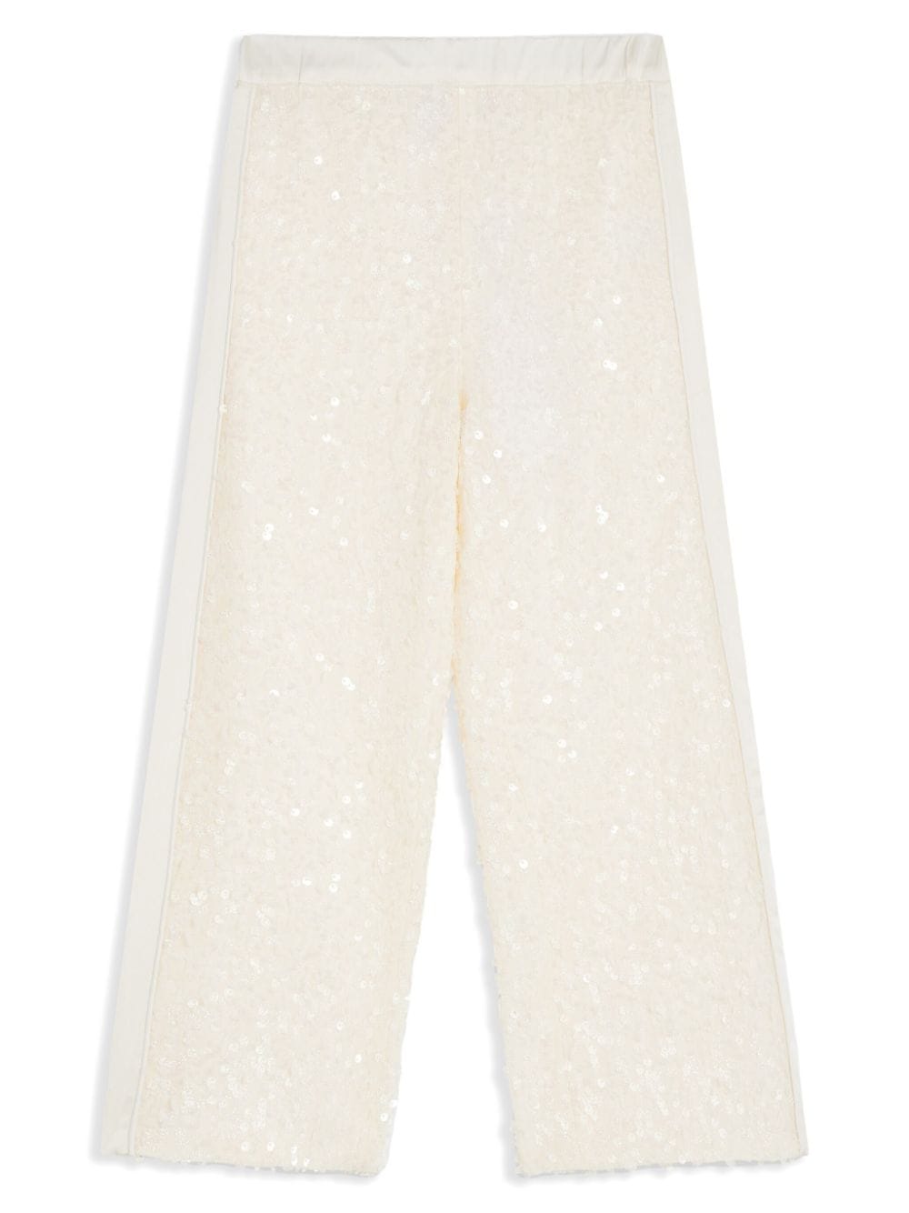 Eirene Kids' Sequined Straight-leg Trousers In White