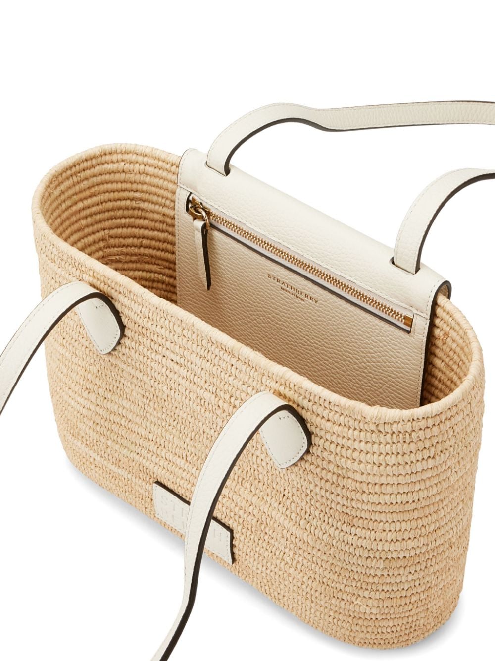 Shop Strathberry Small The  Basket Tote Bag In Neutrals