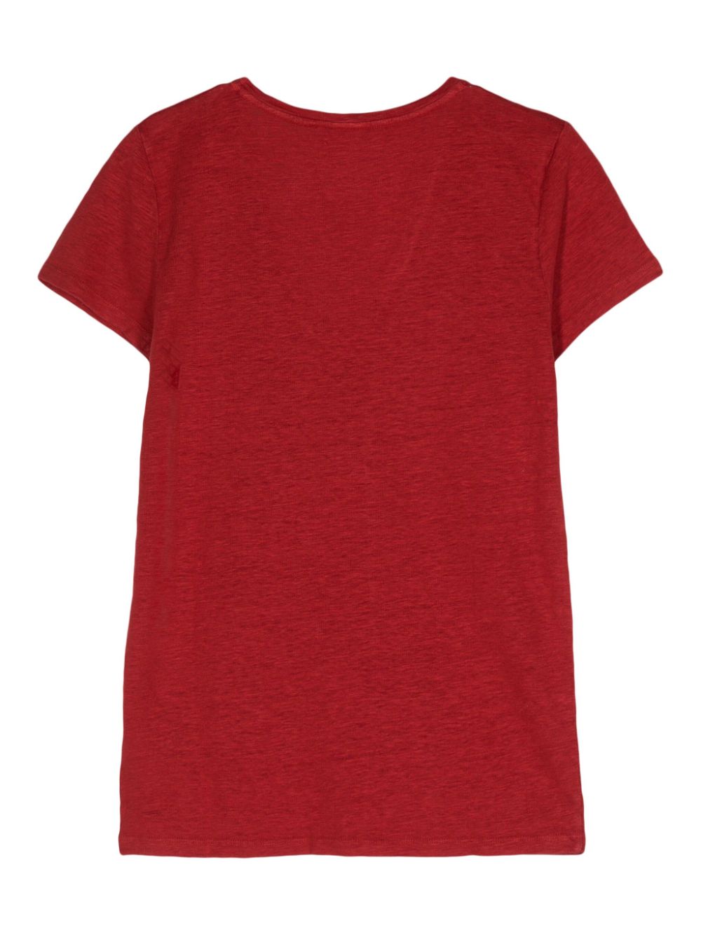 Majestic Filatures V-neck linen-blend T-shirt - Rood