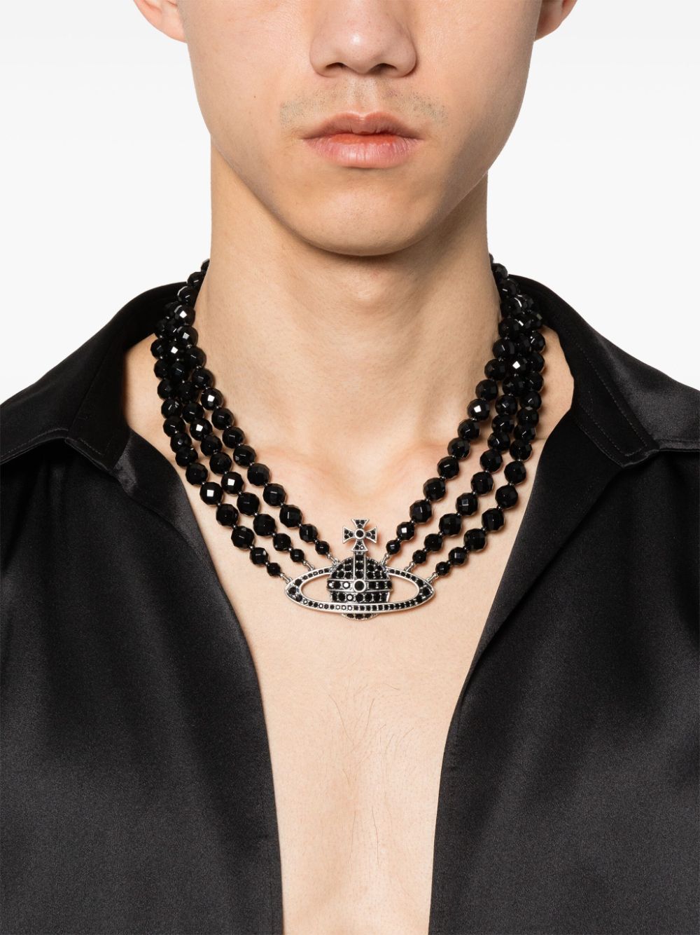 Vivienne Westwood Drievoudige choker - Zwart