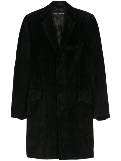 Dolce & Gabbana Pre-Owned 2000s single-breasted suede coat