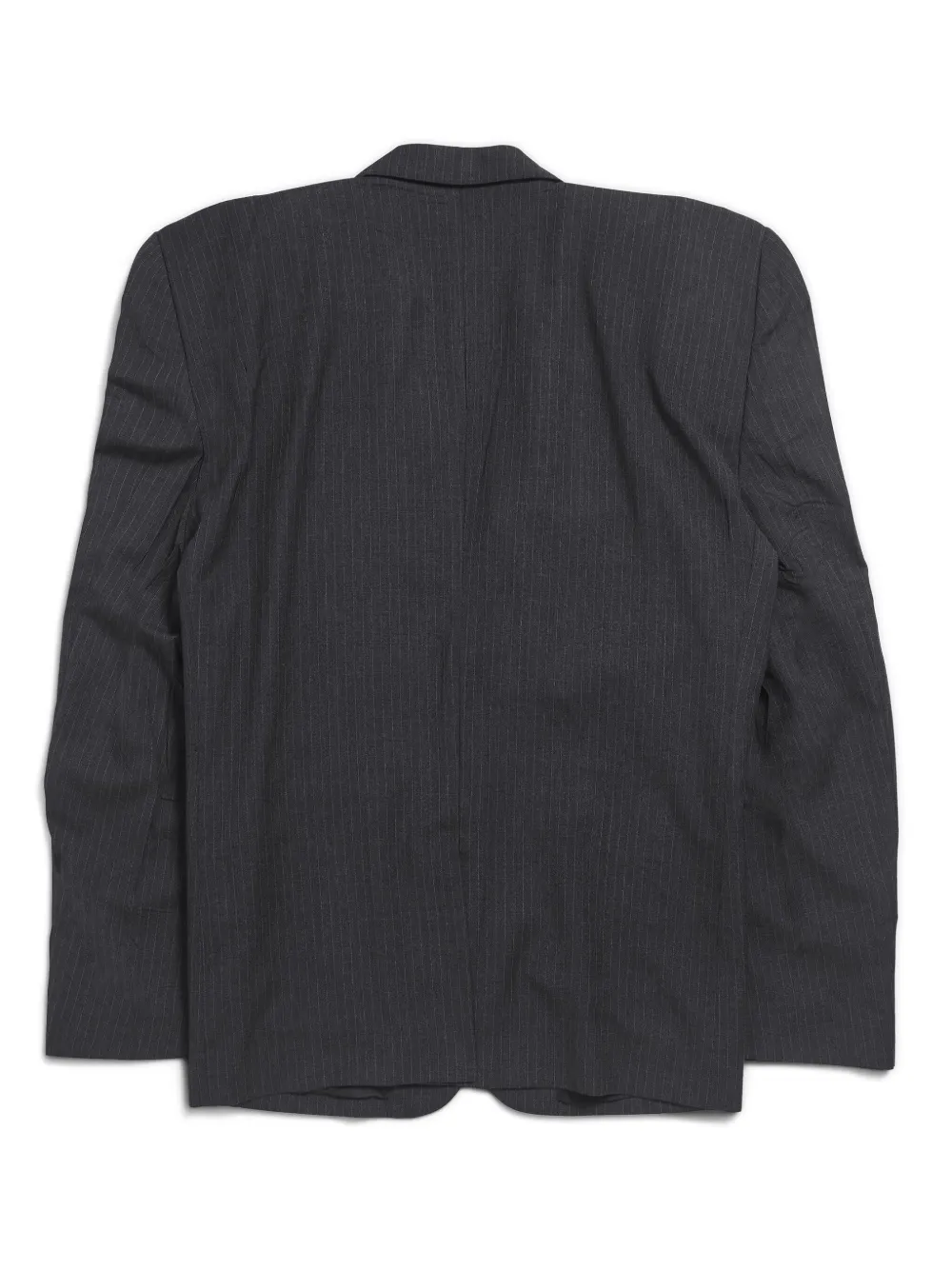 Shop Balenciaga Cut-way Boxy Blazer In Grau