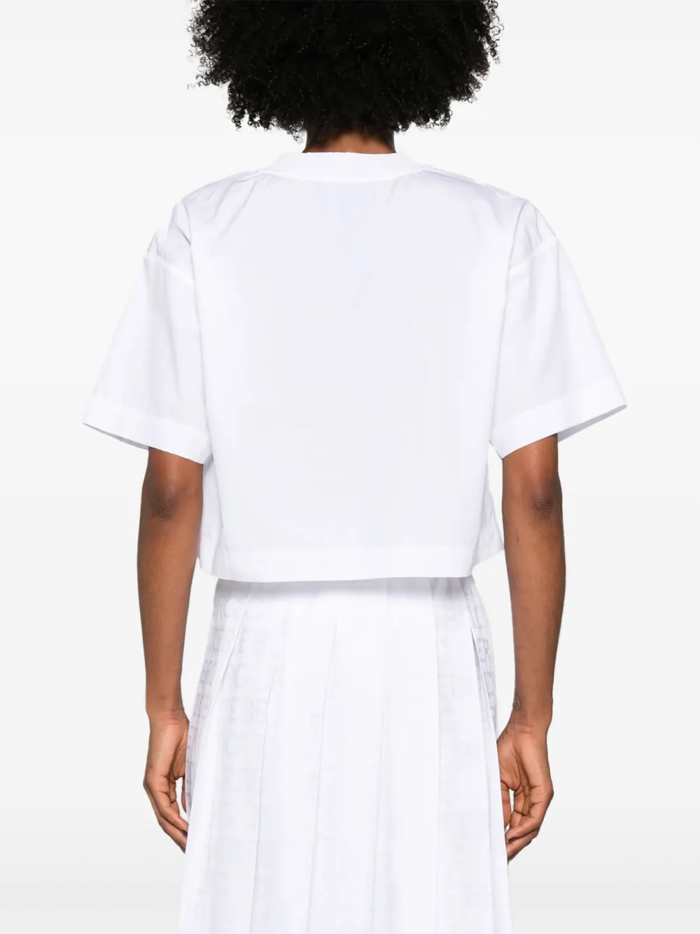 Iceberg Cropped Cotton T-shirt In White