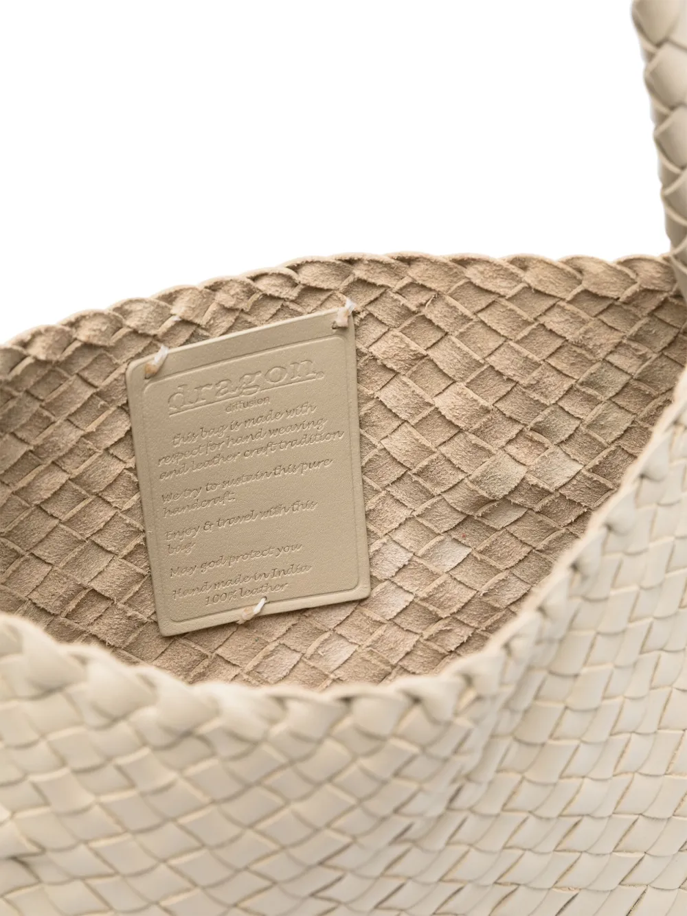 DRAGON DIFFUSION Rosanna leren schoudertas Beige