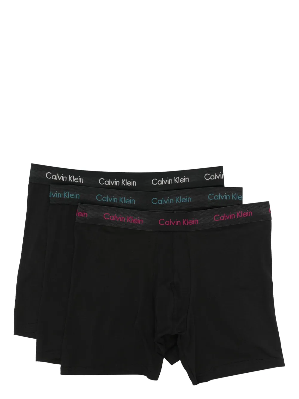Calvin Klein Underwear Drie boxershorts met logoband Zwart