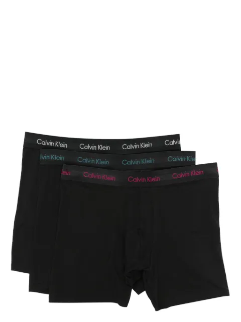 Calvin Klein Underwear Kit 3 cuecas boxer com logo no cós
