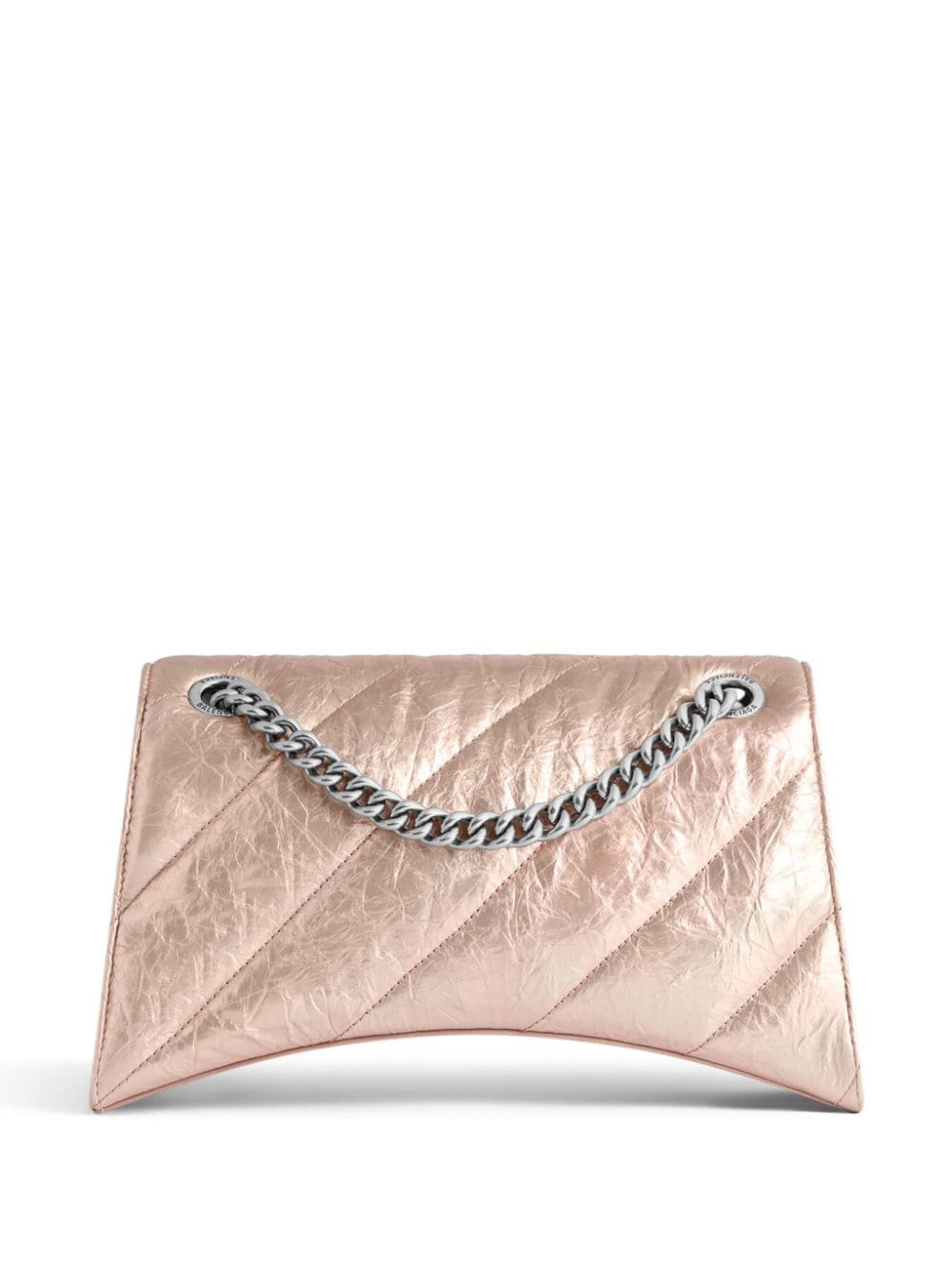 Shop Balenciaga Small Crush Shoulder Bag In Nude