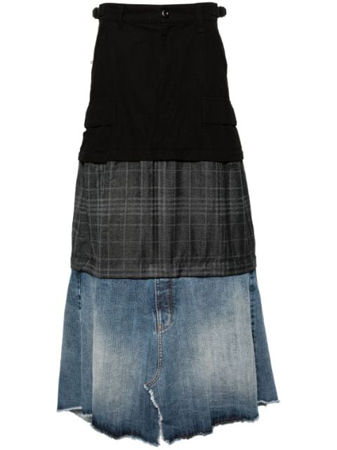 Balenciaga layered cargo maxi skirt