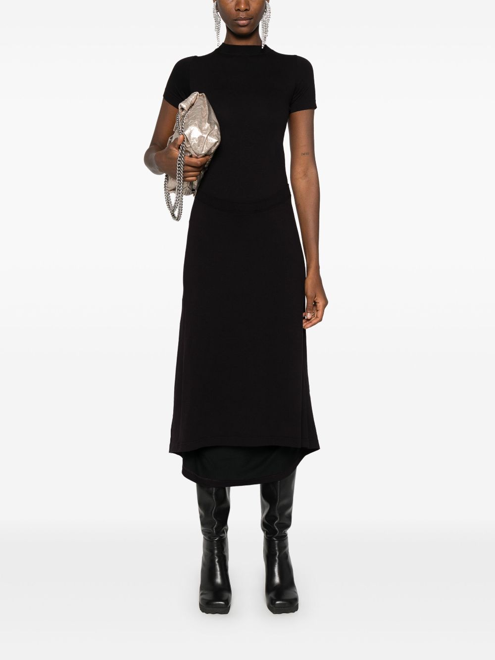 Balenciaga Maxi-jurk met patchwork - Zwart