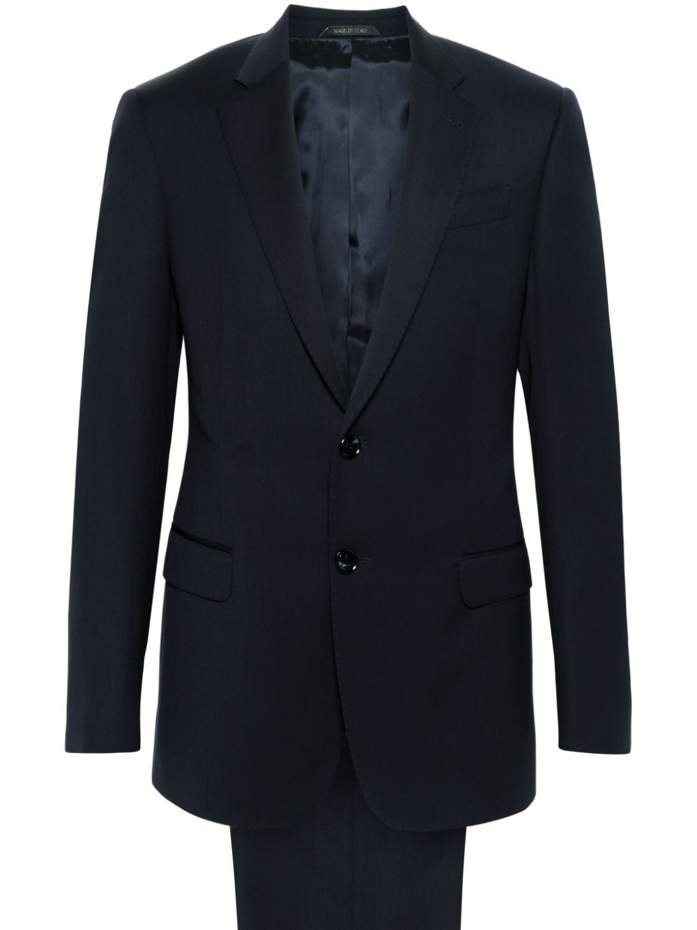 single-breasted virgin-wool suit