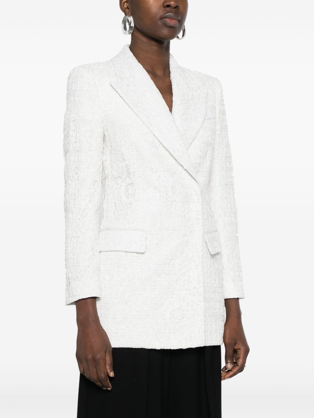 Giorgio Armani Blazer met enkele rij knopen Grijs