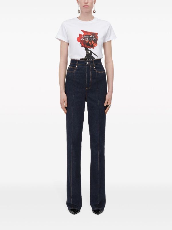 Alexander McQueen Shadow Rose Print T-shirt - Farfetch