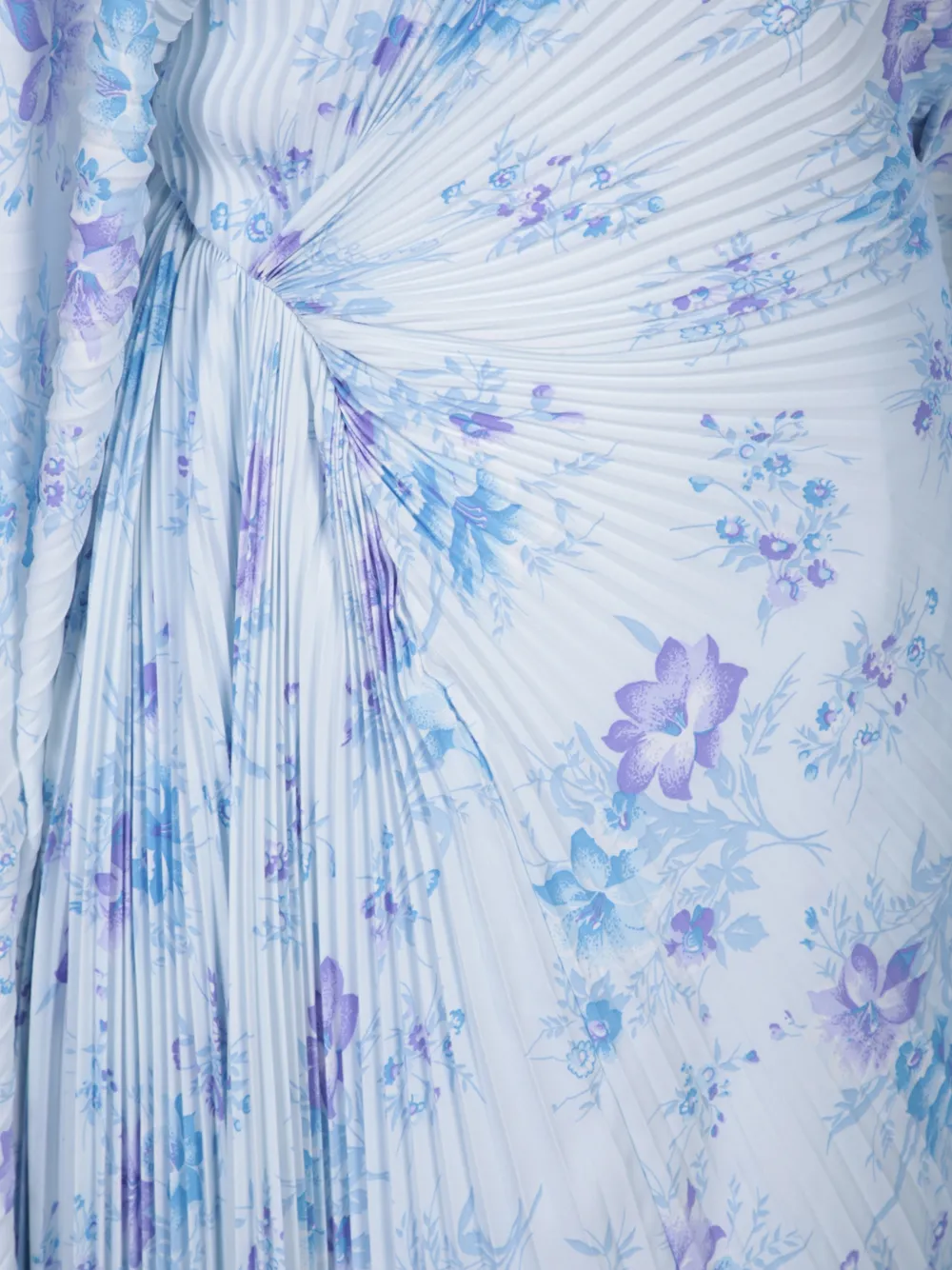 Balenciaga Maxi-jurk met bloemenprint Blauw