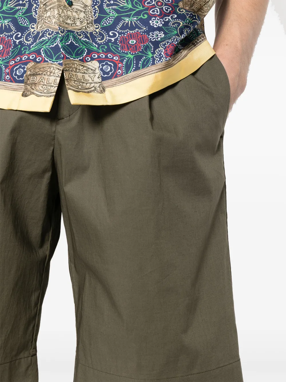 Herno Poplin Chino Shorts In 绿色