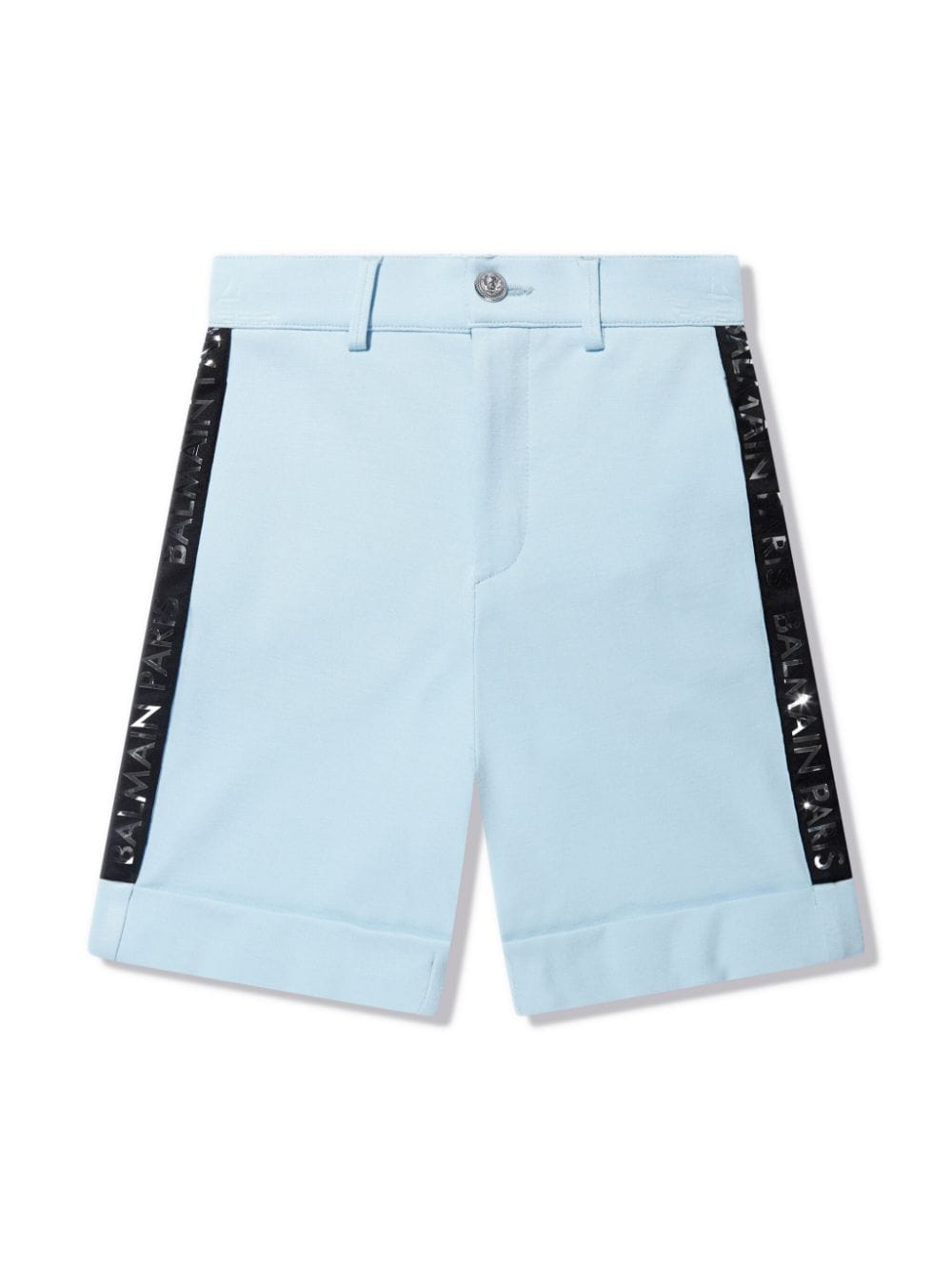 Balmain Kids' Logo-tape Chino Shorts In Blue