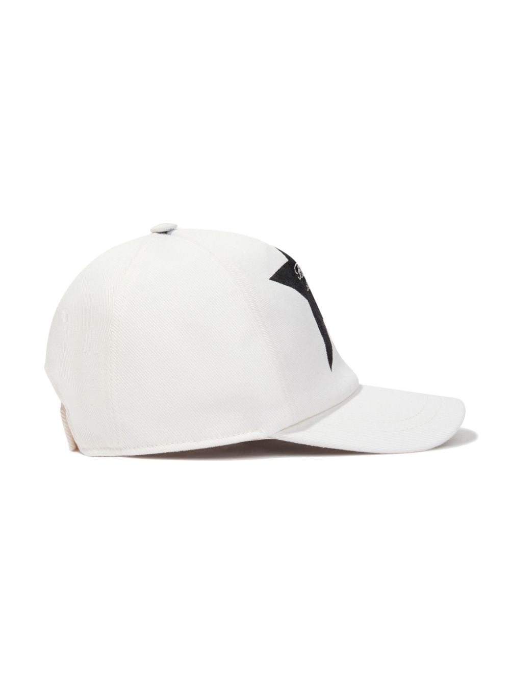 Shop Balmain Star-print Cotton Baseball Cap In White