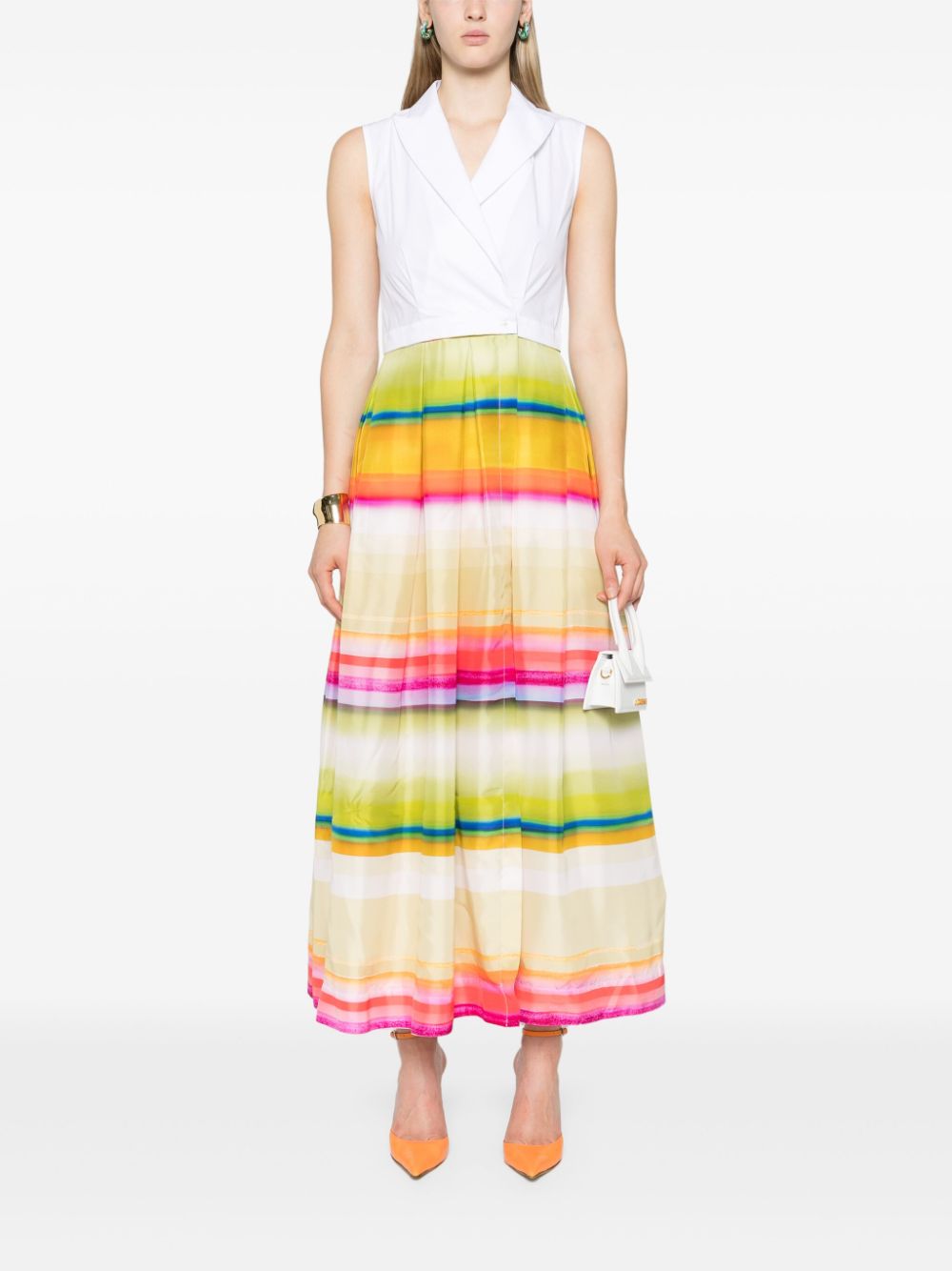 Sara Roka Aretty maxi-jurk - Wit