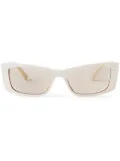 Jimmy Choo Eyewear Lexy rectangle-frame sunglasses - White