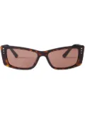 Jimmy Choo Eyewear Lexy rectangle-frame sunglasses - Brown