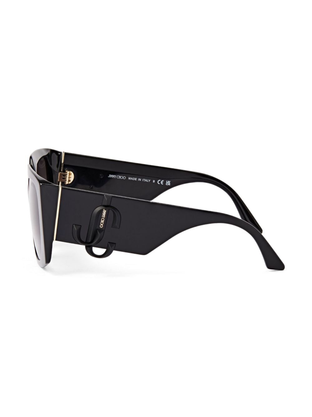 Shop Jimmy Choo Ariana Square-frame Sunglasses In Black