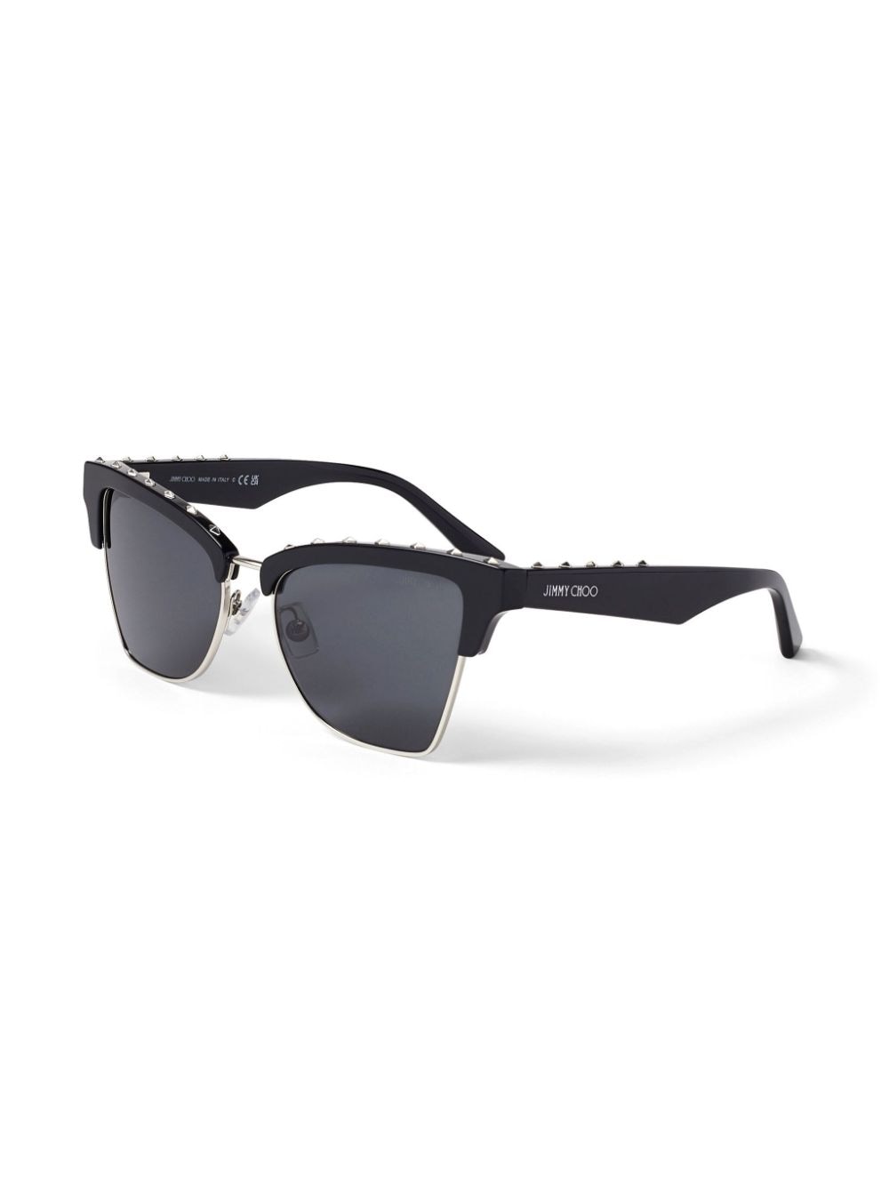 Shop Jimmy Choo Maxime Cat-eye Sunglasses In Black