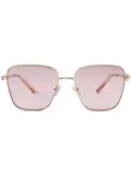 Jimmy Choo Eyewear crystal-embellished square-frame sunglasses - Gold