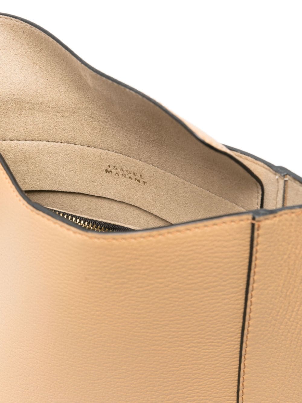 Shop Isabel Marant Oskan Leather Shoulder Bag In Neutrals