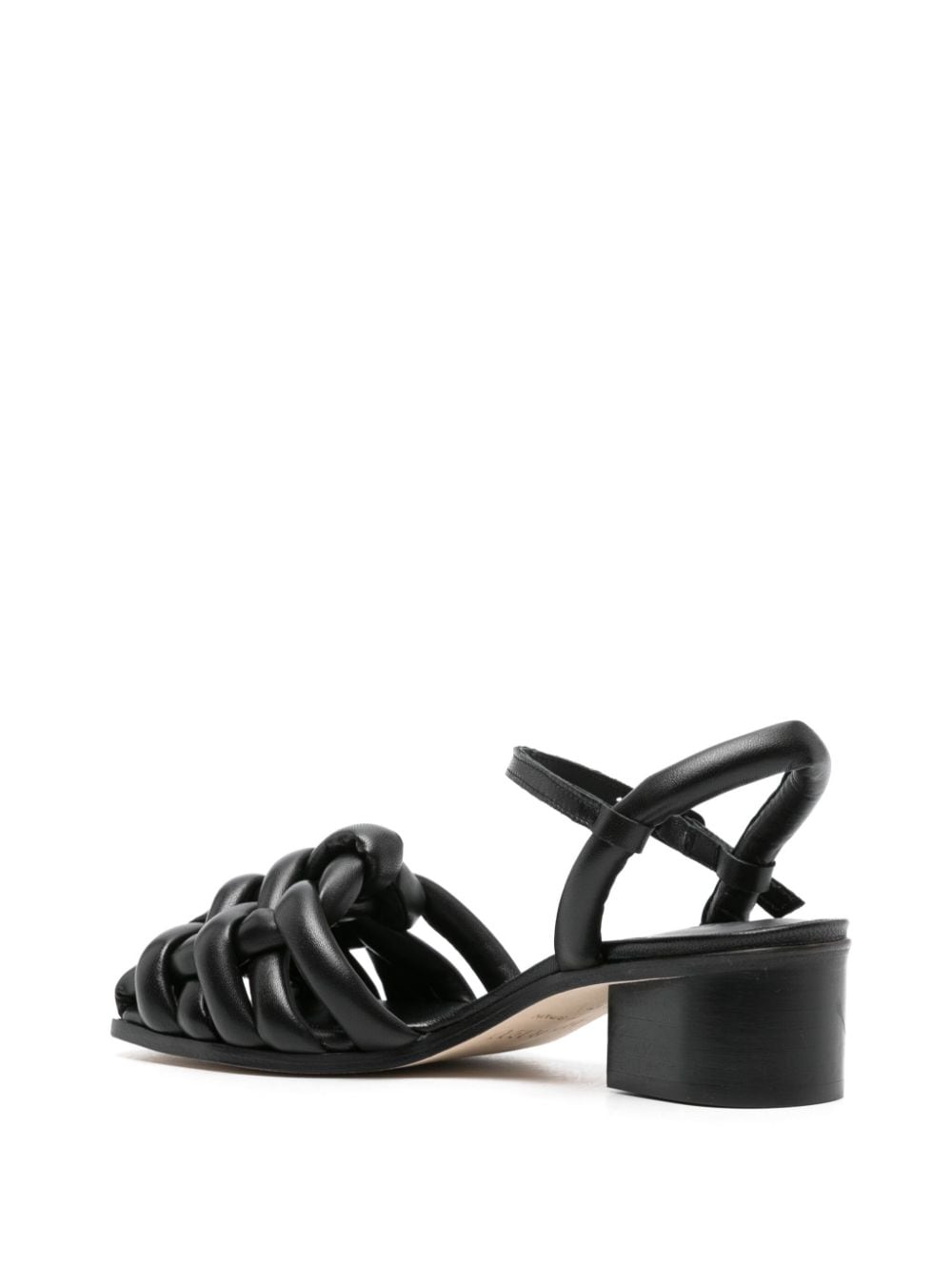 Shop Hereu Cebersa 40mm Leather Sandals In Black