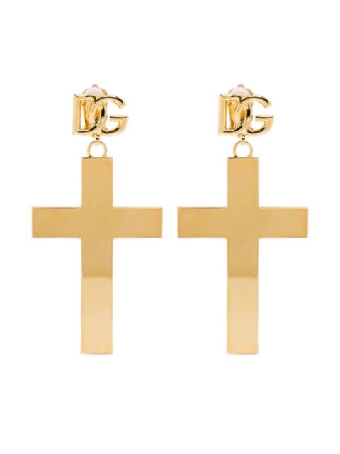 Dolce & Gabbana cross drop earings