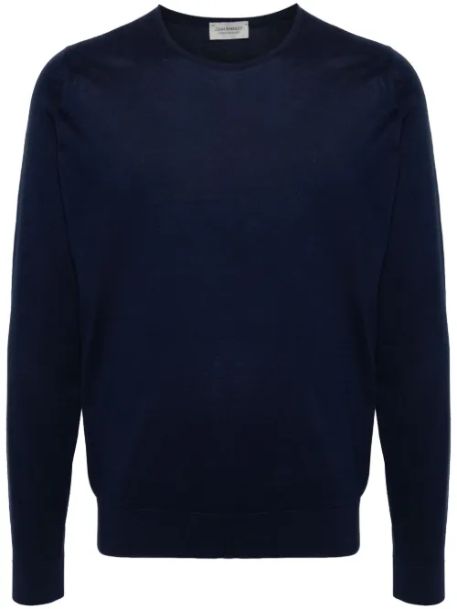 Pull en coton à col rond - John Smedley - Modalova
