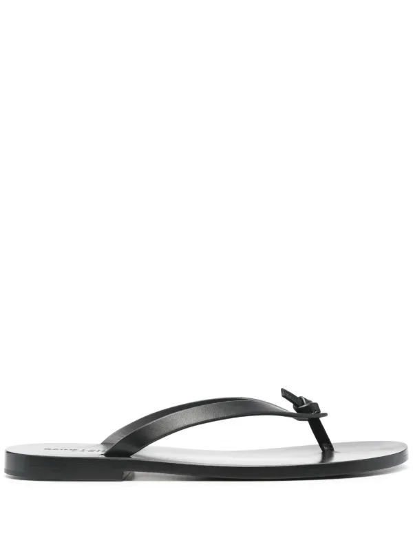 Saint Laurent Laguna Leather flip flops Black FARFETCH AU