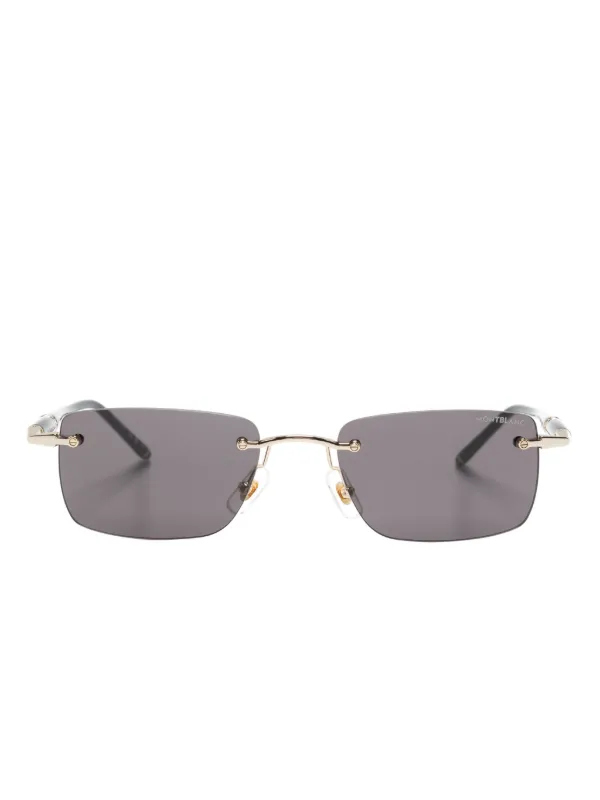 Montblanc rectangle-frame Sunglasses Gold FARFETCH VN