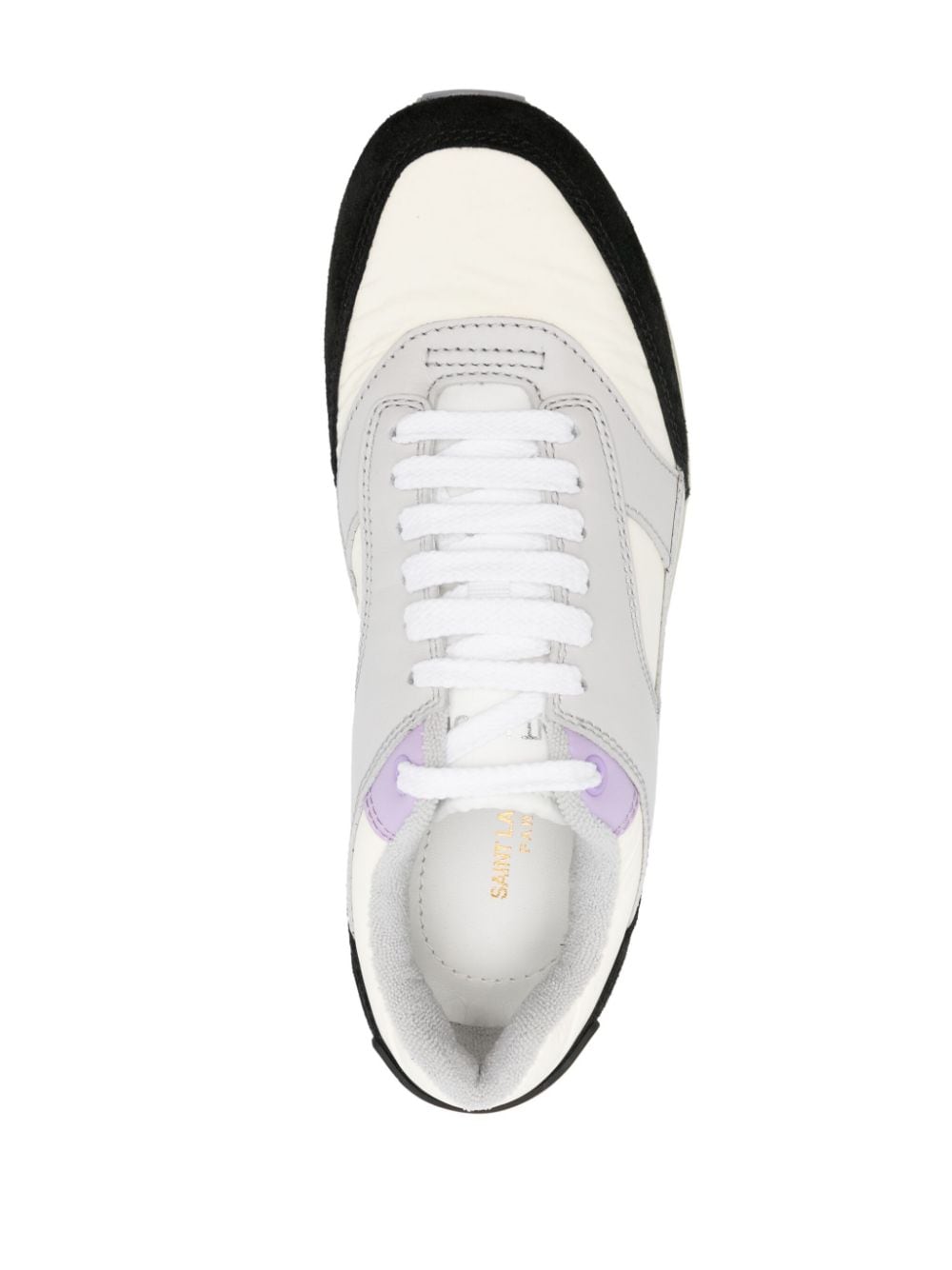 Shop Saint Laurent Bump Panelled Sneakers In Grey