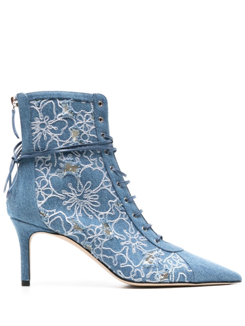 Arteana Torino 75mm Denim Boots In Blue