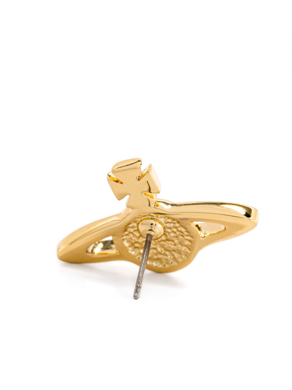 Shop Vivienne Westwood Mini Bas Relief Stud Earrings In Gold