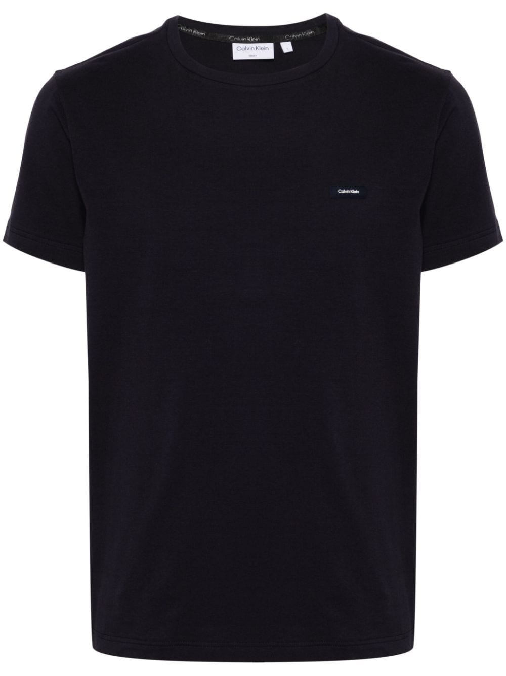 Calvin Klein Logo-appliqué T-shirt In Blue