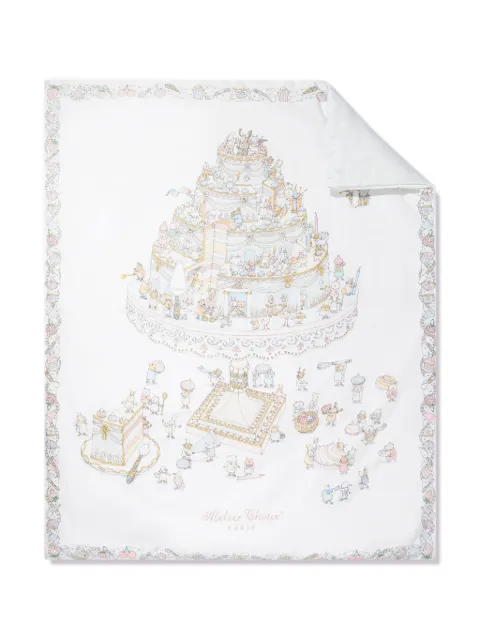 Atelier Choux edredón reversible con estampado Châteaux Choux Le Gâteau