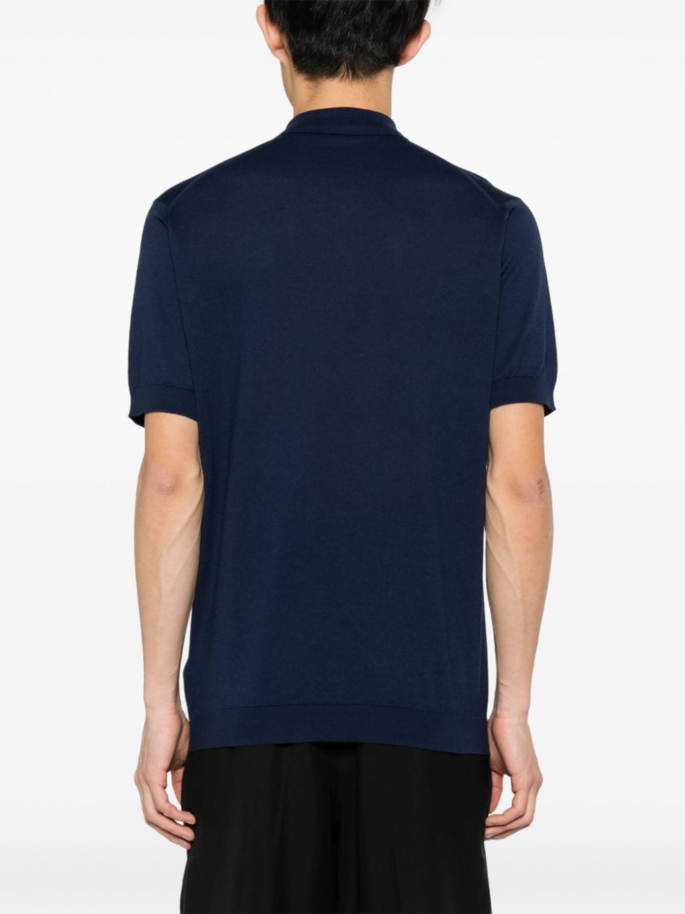 Shop John Smedley Cotton Polo Shirt In Blue
