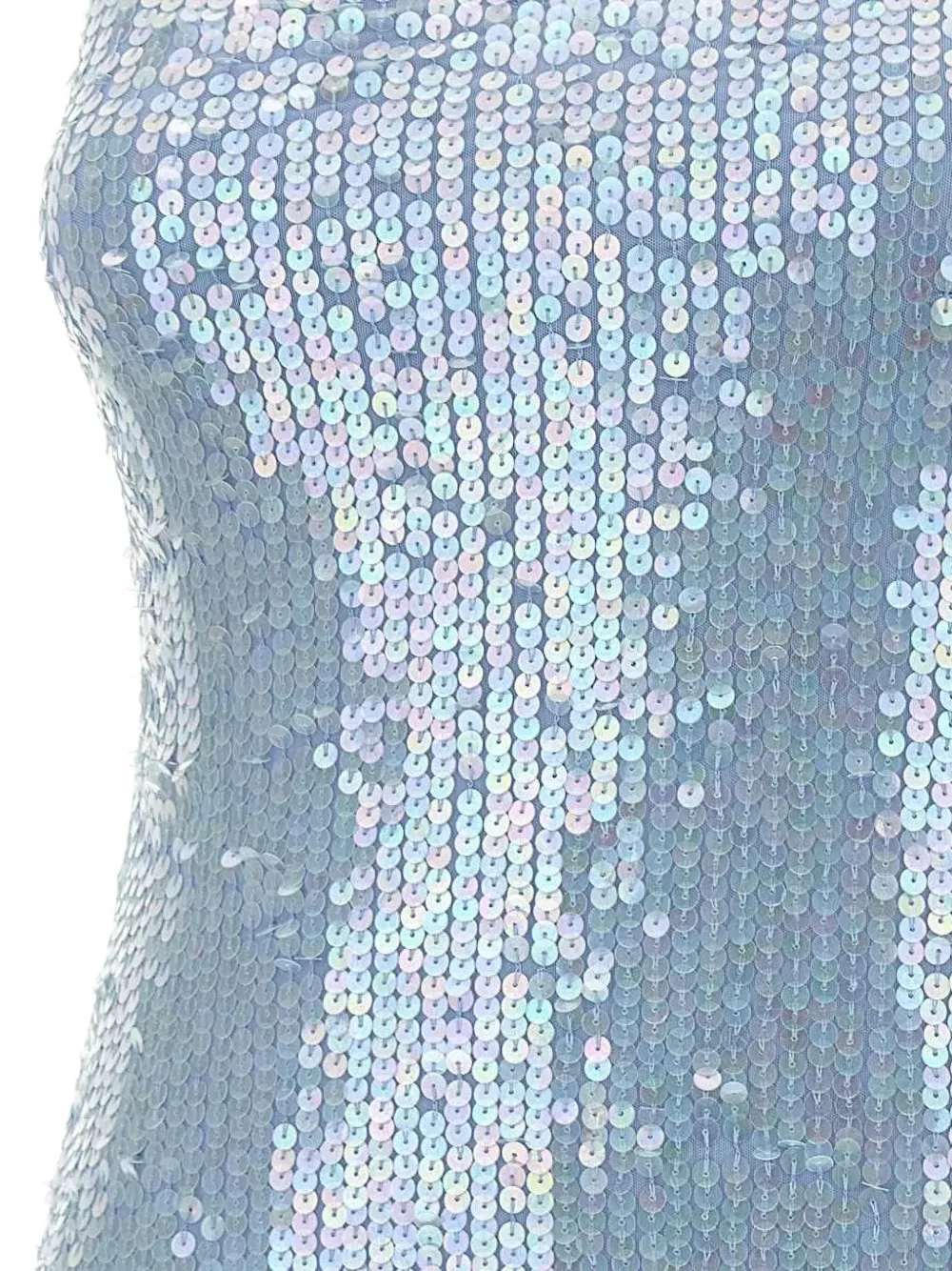 P.a.r.o.s.h Iridescent Sequin-embellished Mini Dress In Blue