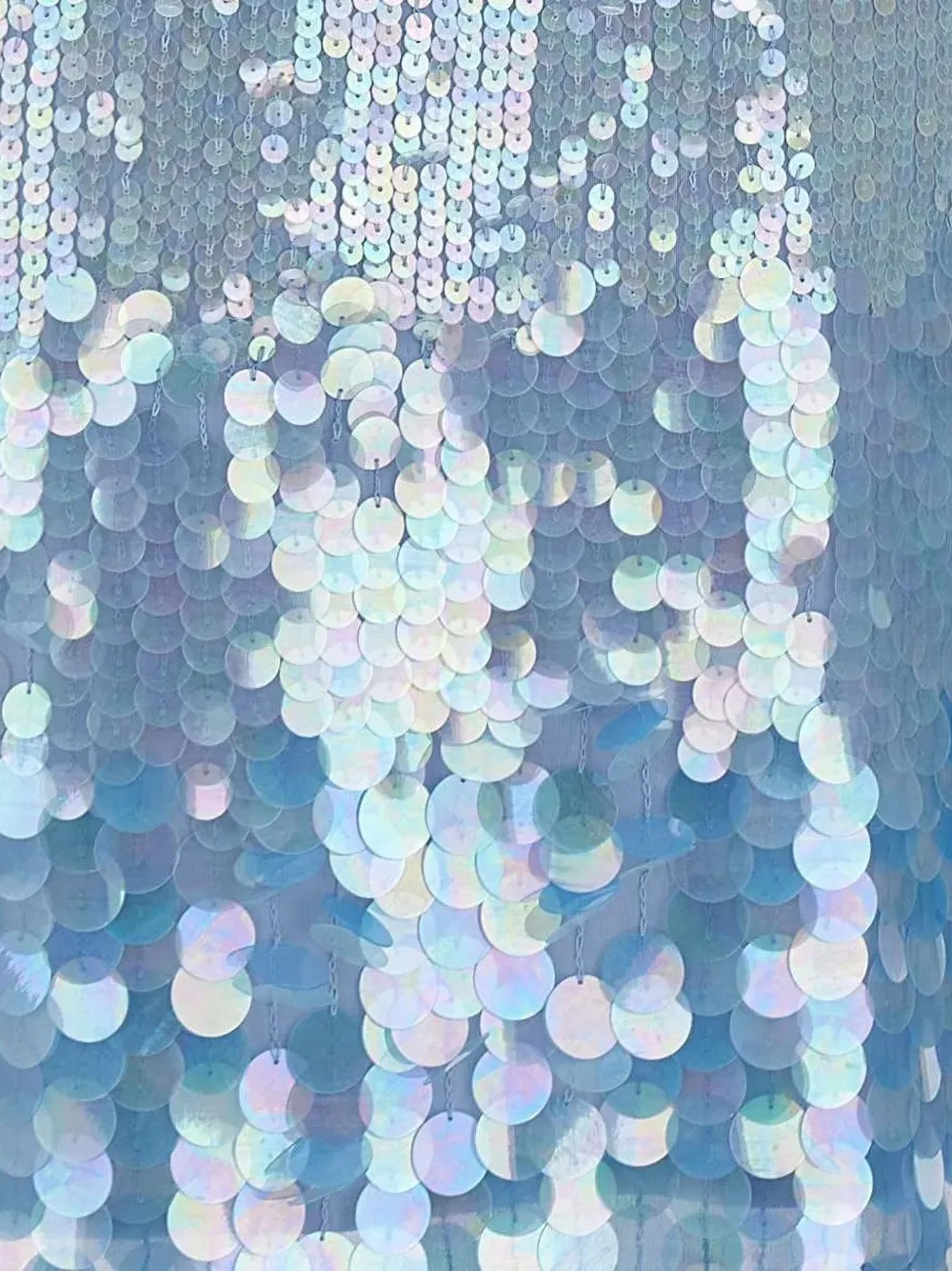 P.a.r.o.s.h Iridescent Sequin-embellished Mini Dress In Blue