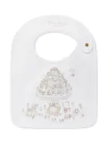 Atelier Choux Le Gâteau-print satin bib - White